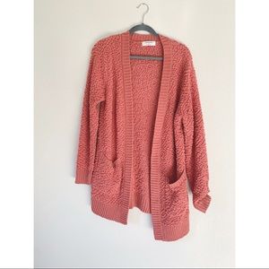 Dusty Rose Zenana Popcorn Cardigan